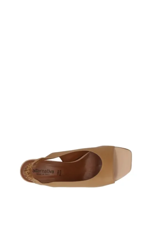 Alternativa Sandalo tacco F2334 Legno