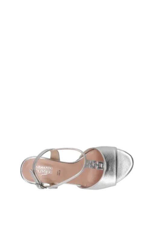 Armando olivieri Sandalo tacco 48752 Argento