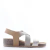 Bionatura Sandalo zeppa 12a998 Platino