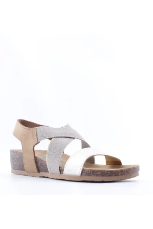 Bionatura Sandalo zeppa 12a998 Platino