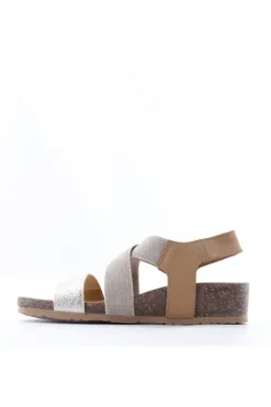 Bionatura Sandalo zeppa 12a998 Platino
