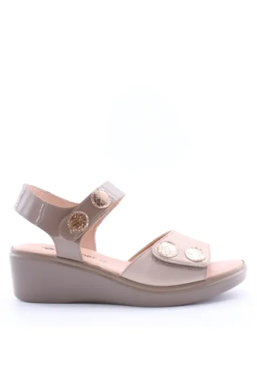 Confort Sandalo zeppa 7308 Champagne
