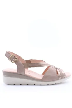 Confort Sandalo zeppa 7263 Champagne
