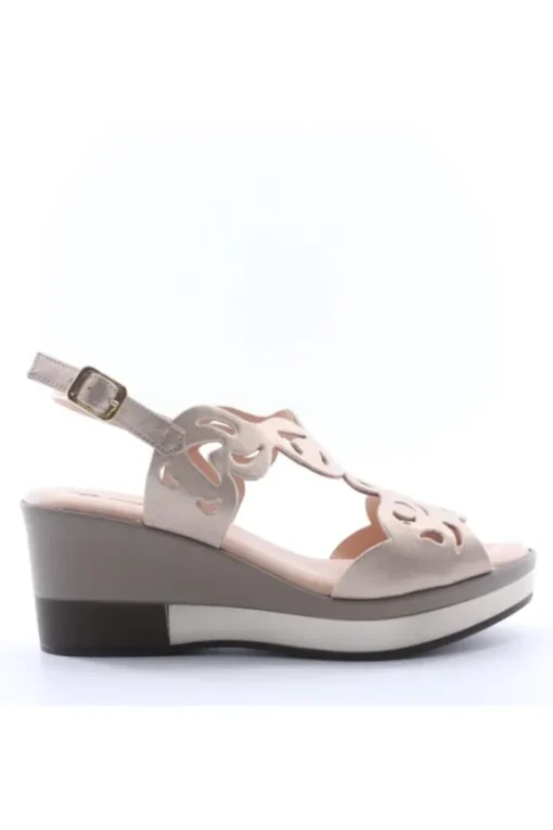 Confort Sandalo zeppa 7250 Champagne
