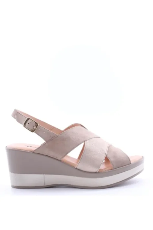 Confort Sandalo zeppa 7329 Champagne