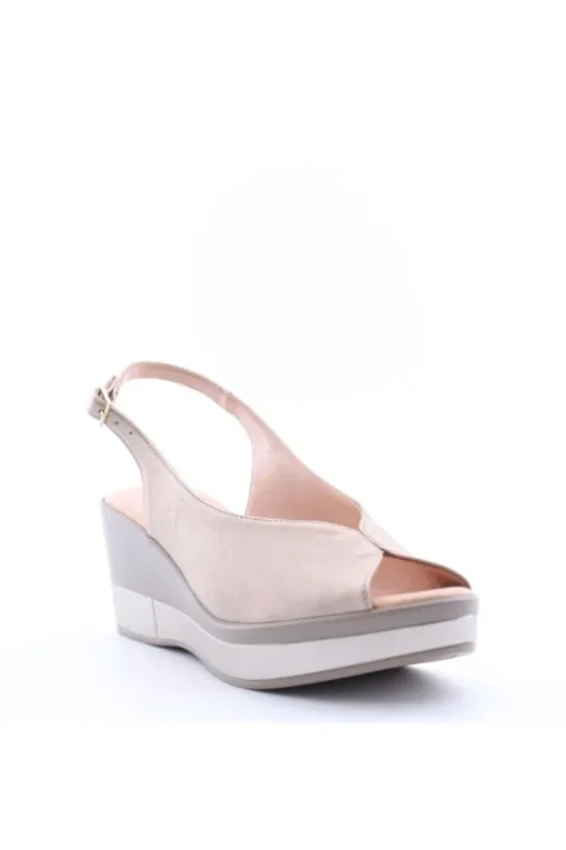 Confort Sandalo zeppa 7300 Champagne