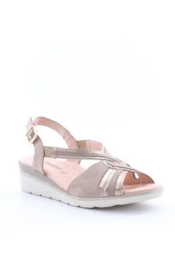 Confort Sandalo zeppa 7263 Champagne
