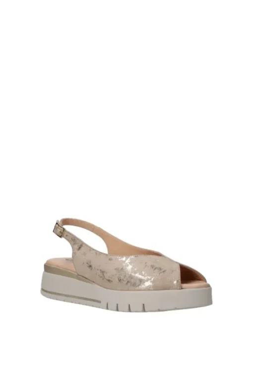 Confort Sandalo zeppa 7337 Champagne