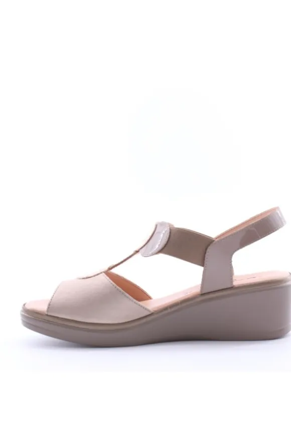 Confort Sandalo zeppa 7307 Champagne