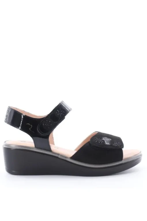 Confort Sandalo zeppa 7262 Nero