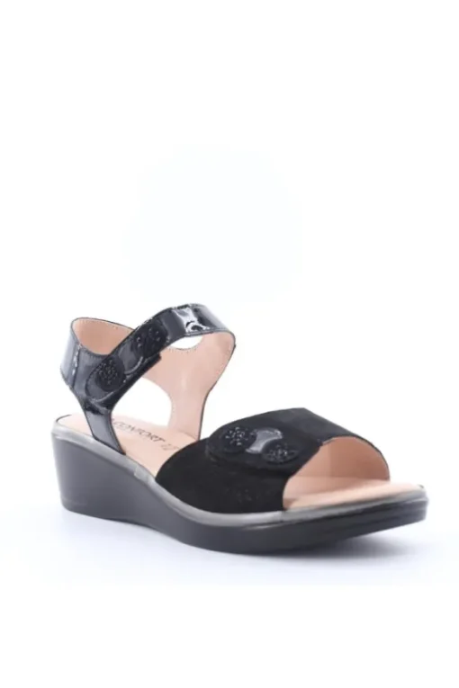 Confort Sandalo zeppa 7262 Nero
