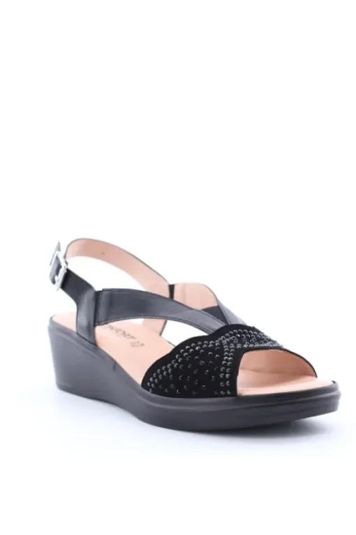 Confort Sandalo zeppa 7312 Nero