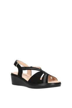 Confort Sandalo zeppa 7263 Nero