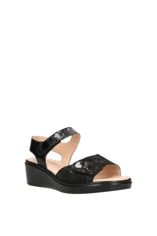 Confort Sandalo zeppa 7308 Nero