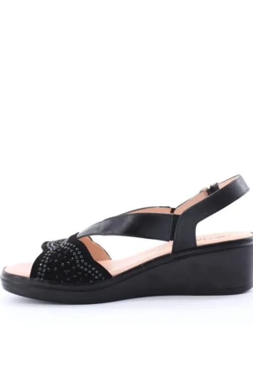Confort Sandalo zeppa 7312 Nero