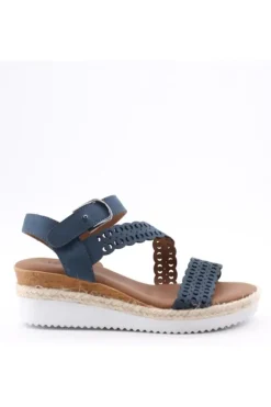 Dream fly flot Sandalo zeppa D4021 Cobalto