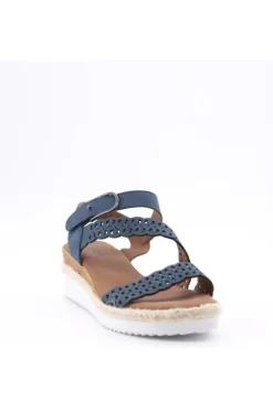 Dream fly flot Sandalo zeppa D4021 Cobalto