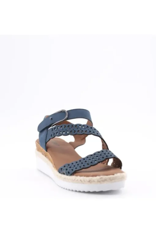Dream fly flot Sandalo zeppa D4021 Cobalto