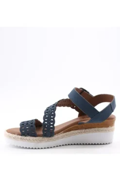 Dream fly flot Sandalo zeppa D4021 Cobalto