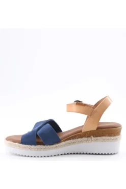 Dream fly flot Sandalo zeppa D4007 Blu