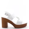 Florali Sandalo tacco B3344 Bianco