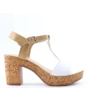 Florali Sandalo tacco P2495 Bia/nat