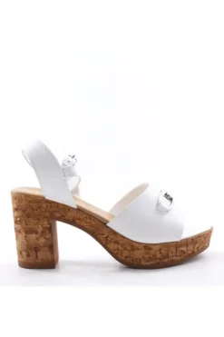 Florali Sandalo tacco T3296 Bianco