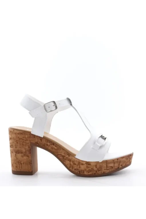 Florali Sandalo tacco T2495 Bianco