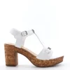 Florali Sandalo tacco T3299 Bianco