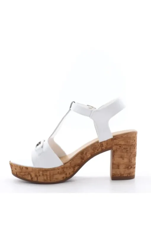 Florali Sandalo tacco T2495 Bianco