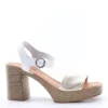 Florali Sandalo tacco Zn23 Plat/bianc