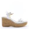 Florali Sandalo zeppa 10913 Biaargento