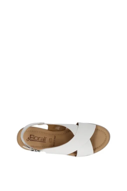 Florali Sandalo zeppa 05502 Bianco