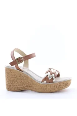 Florali Sandalo zeppa 10913 Cuoio