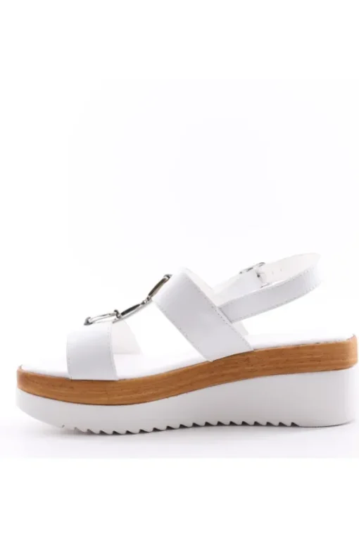 Florali Sandalo zeppa A3397 Bianco