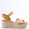 Florali Sandalo zeppa Kt48 Senape