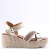 Florali Sandalo zeppa Kt48 Platino