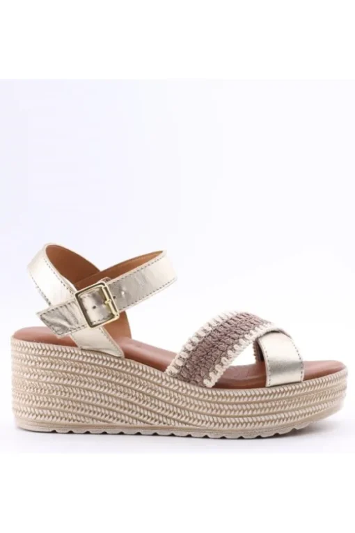 Florali Sandalo zeppa Kt48 Platino