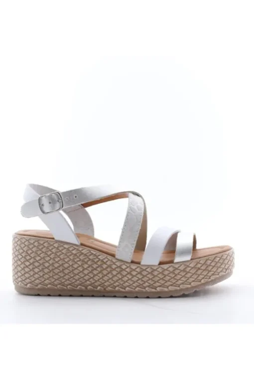 Florali Sandalo zeppa Ktn45 Argento