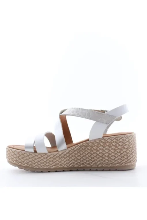Florali Sandalo zeppa Ktn45 Argento