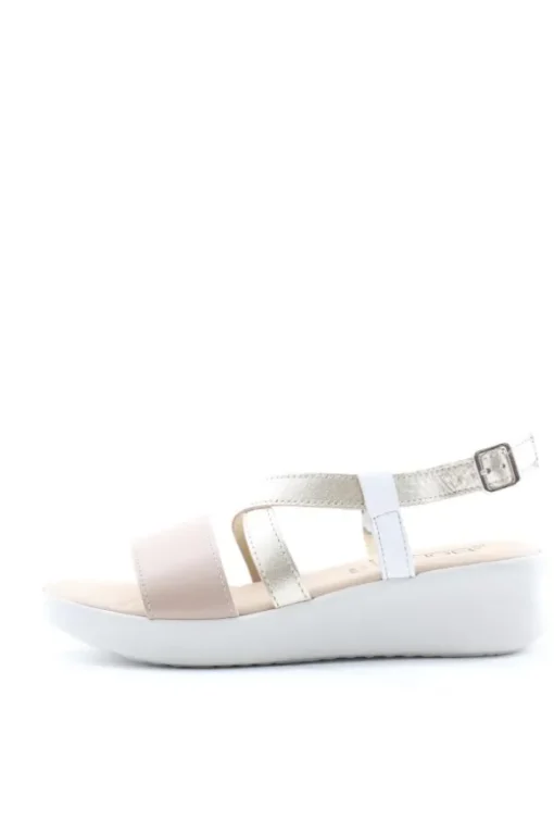 Florali Sandalo zeppa Mia29 Beiplatino