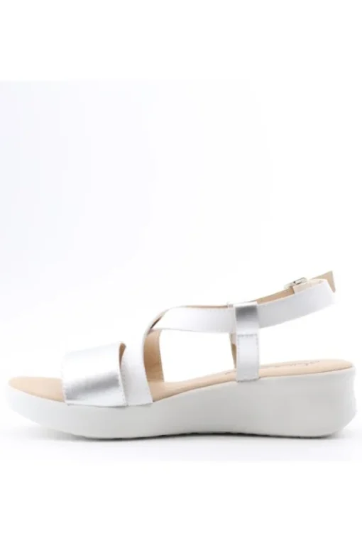Florali Sandalo zeppa Mia29 Argento