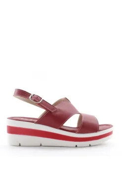 Florali Sandalo zeppa O3214 Rosso