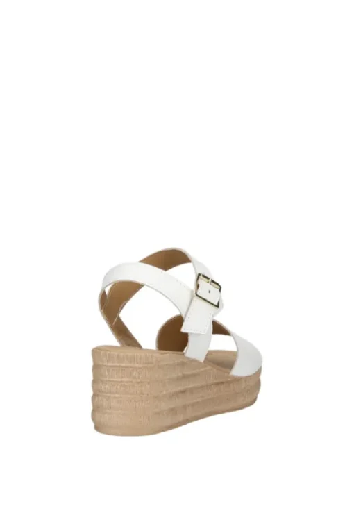 Florali Sandalo zeppa Td44 Bianco