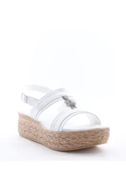 Florali Sandalo zeppa X3363 Bianco
