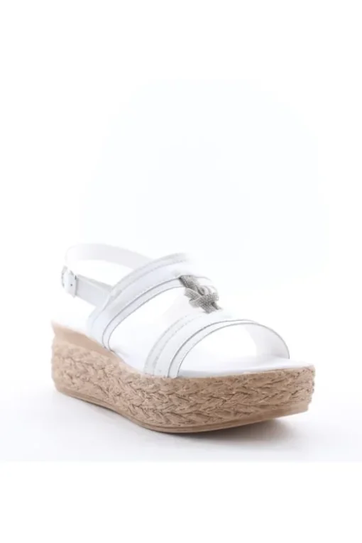 Florali Sandalo zeppa X3363 Bianco
