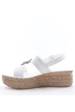 Florali Sandalo zeppa X3363 Bianco