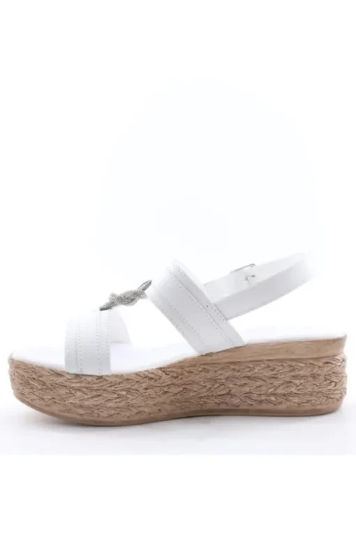 Florali Sandalo zeppa X3363 Bianco