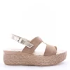 Florali Sandalo zeppa X3224 Platino