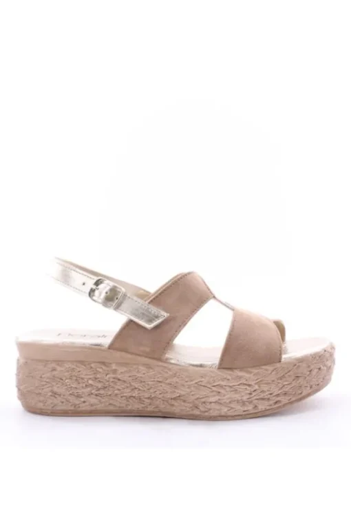 Florali Sandalo zeppa X3224 Platino